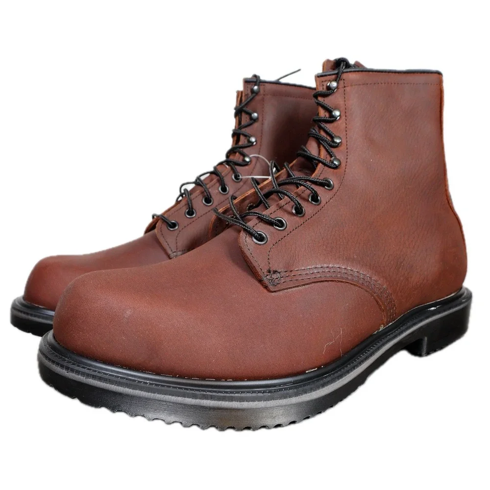 Red Wing 1210 Work Boots Mens 12 E3 Brown Leather 8 Inch Thinsulate Made in USA
